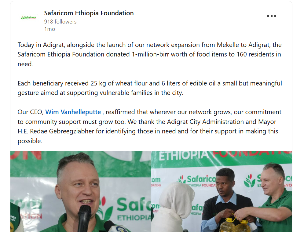 Safaricom Ethiopia Foundation - Empowering Adigrat: Launch of Digital Skills for Farmers